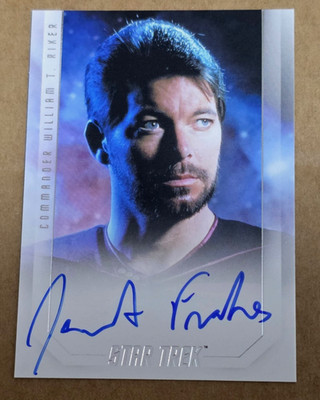 Star Trek Inflexions Jonathan Frakes as William Riker Bridge Crew Autograph