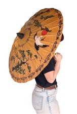 Early 1900s Japanese parasol Rice Paper Umbrella