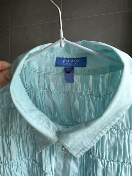 Men Escada Sport Shirt Blue Cotton 44
