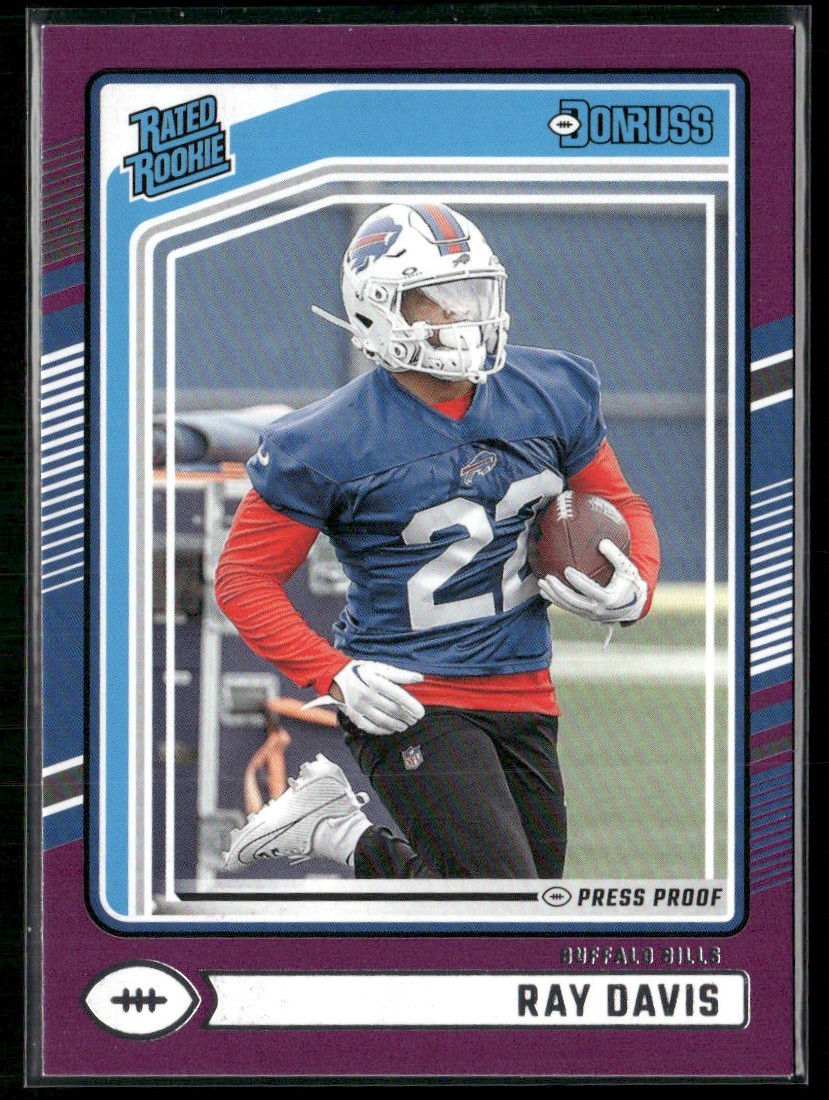 2024 DONRUSS PRESS PROOF PURPLE RAY DAVIS BUFFALO BILLS RC #316