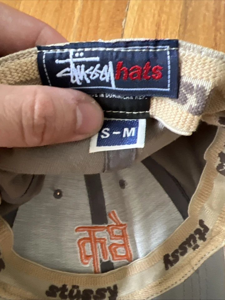 Gorra de colección Stussy palabras chinas bordada 6 paneles Flexfit Foto 4 de 4