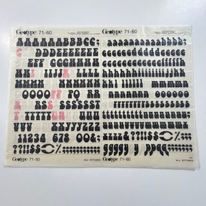 Geotype Rub On Dry Transfer Letters Letraset RARE FONTS LOOK Art Anime