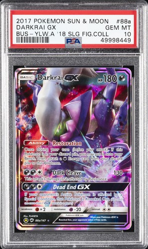 2017 POKEMON SUN & MOON BURNING SHADOWS #88A DARKRAI GX PSA 10