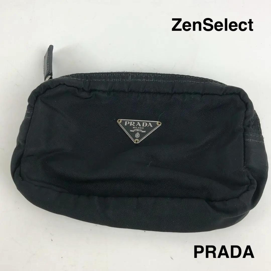 PRADA Tessuto Small Black Pouch for Women RJ905019