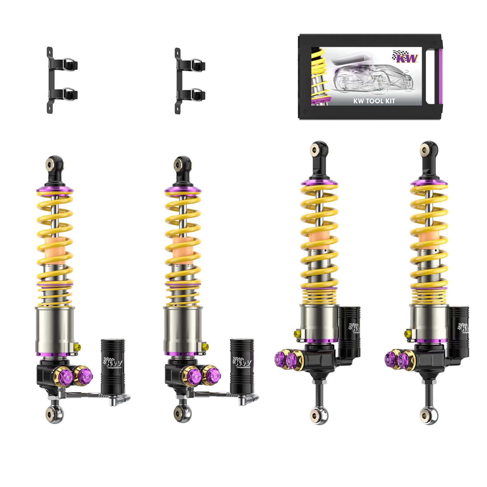 KW 30971427 Coilover Adjustable Lowering Kit for 04-05 Porsche Carrera GT