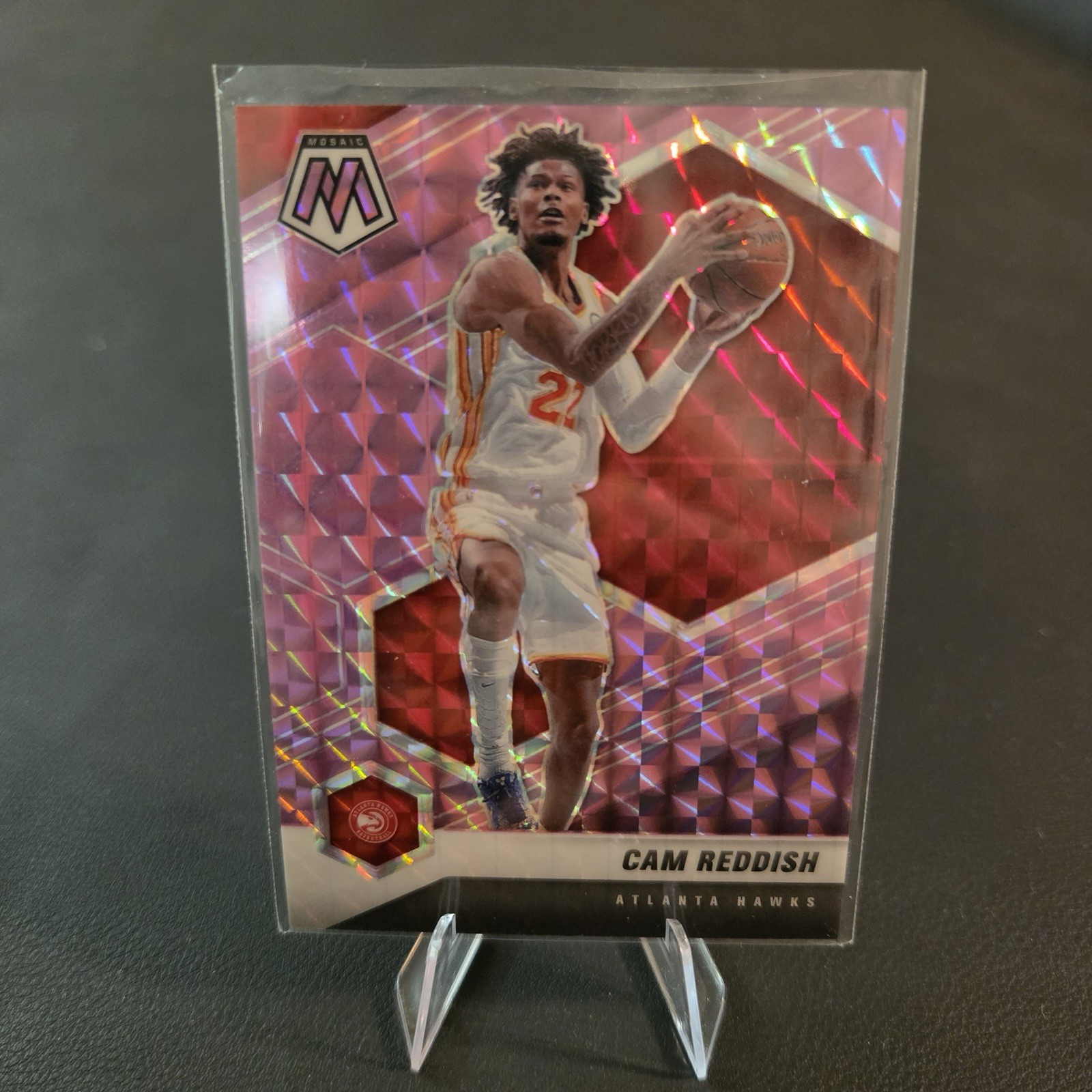 2020-21 Mosaic Pink Prizim Cam Reddish /49