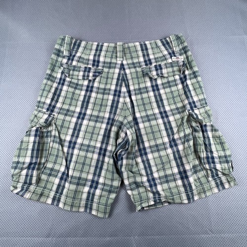 Short cargo vintage Polo Jeans Company Ralph Lauren homme 36 vert à carreaux année 2000 baggy - Photo 2/14