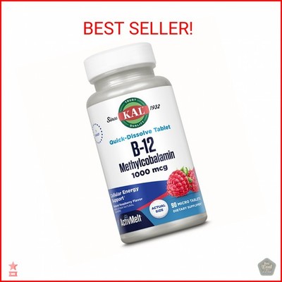 KAL Vitamin B12 Methylcobalamin 1000mcg, Healthy Energy, Metabolism, Nerve & Red