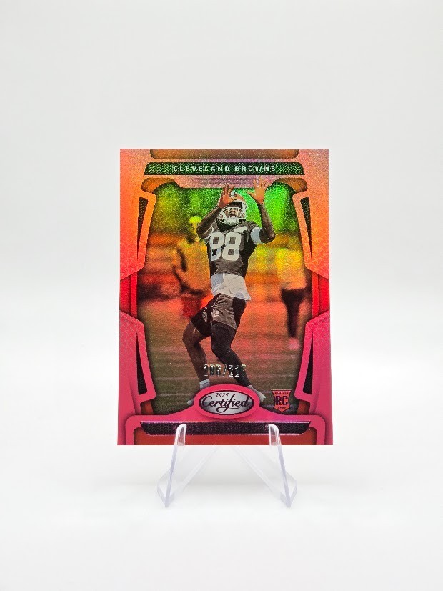 Harold Fannin Jr. 2025 Panini Certified RC Mirror Pink SP /225 #178 Browns