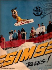 1988 • Pubblicità stampa SIMS SNOWBOARD Shaun Palmer & JFA • Skateboard anni 80 DA-01