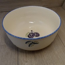 Poole Pottery Dorset Fruits Bowl Plums Hand Painted Spongeware 10 In 25cm Large