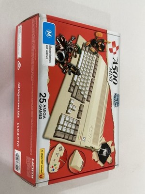 AMIGA A500 MINI CONSOLE COMPLETE NIB COMODORE PRE LOADED GAMES USB HDMI