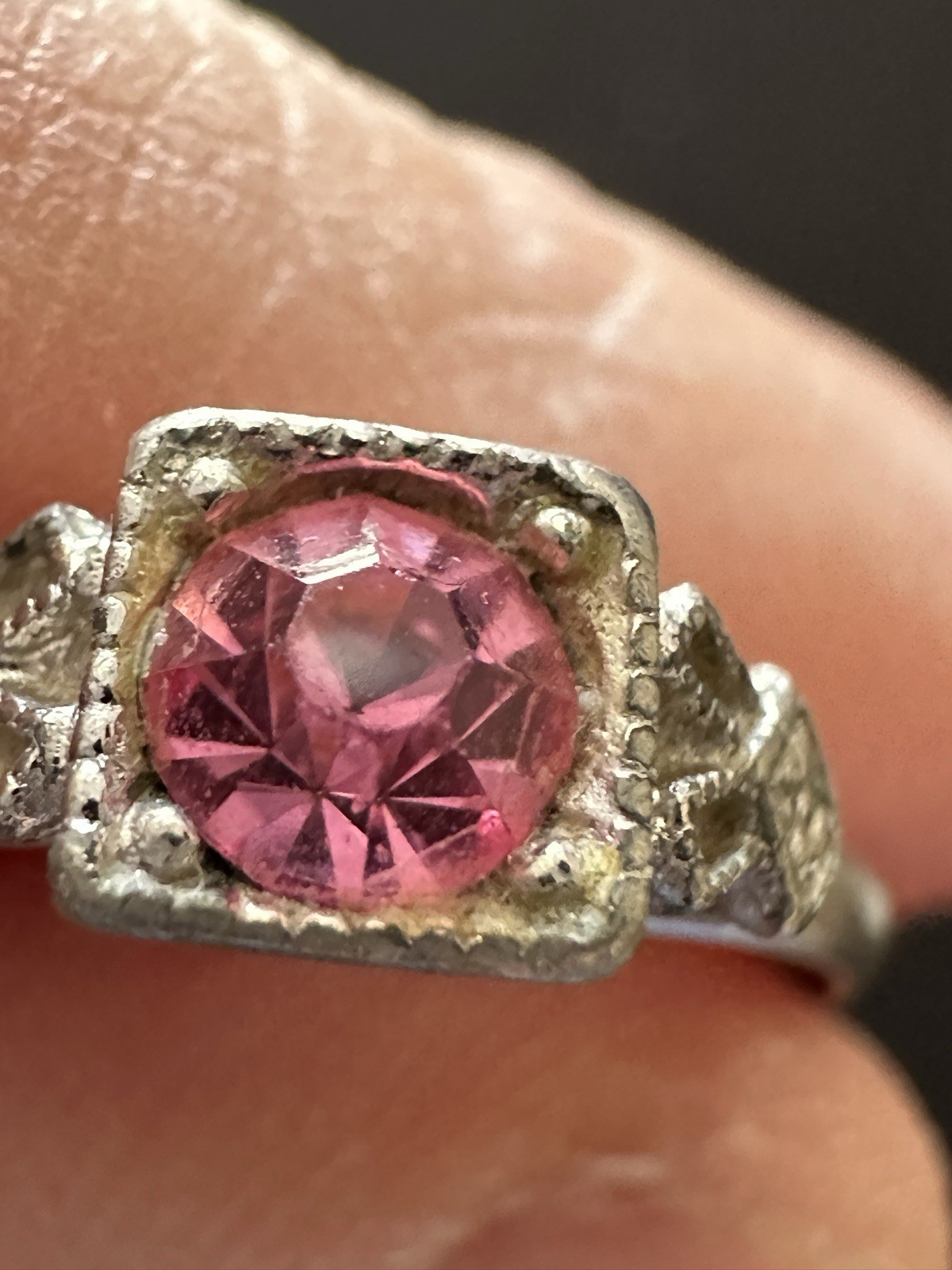 Vintage Artisan Ruby Ring  Adjustable Size 8.5 - image 6