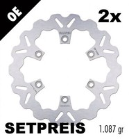 Bremsscheibe Set Galfer 2X DF154W Wave® Starr Vorne 280X5Mm FüR Kawasaki GPZ