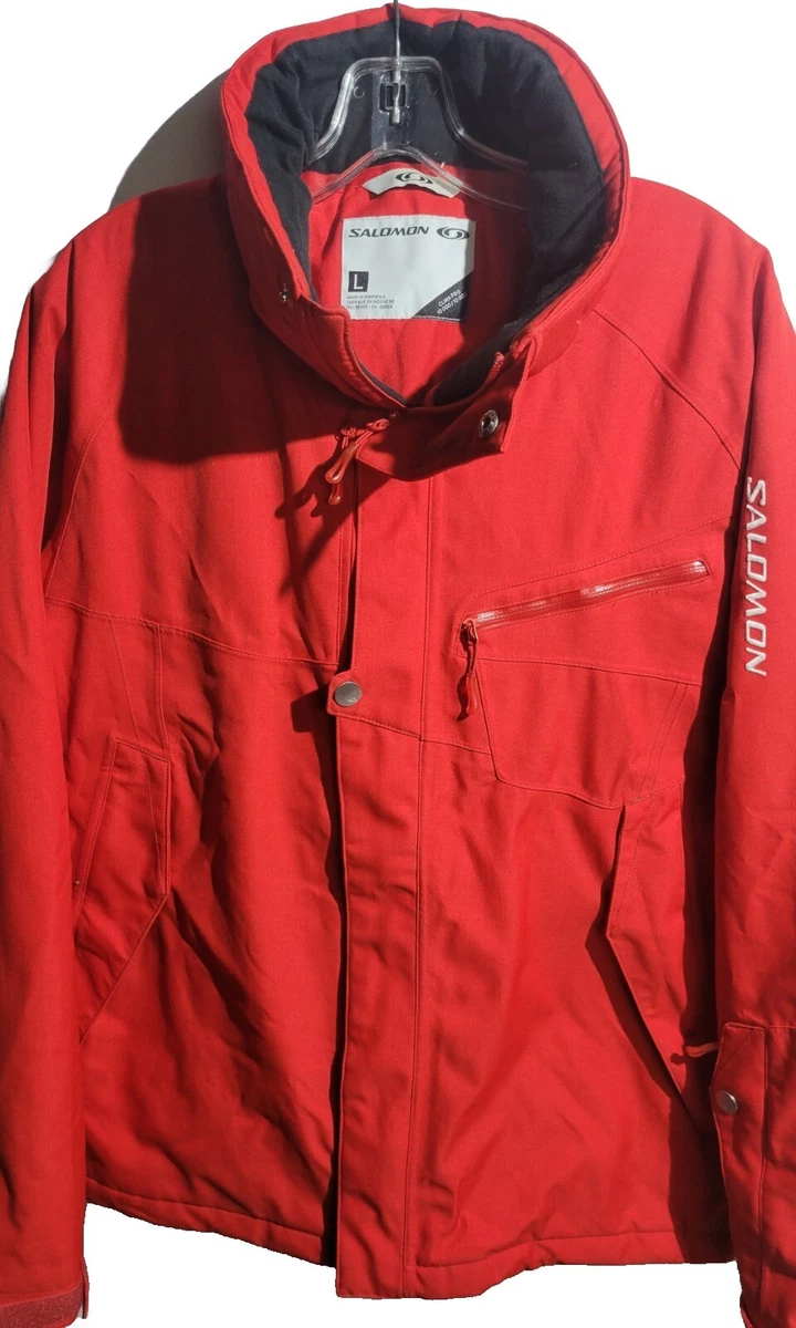 Salomon Clima Pro 10000 10000 Snowboard Ski Full Zip Red Men s Jacket Size L