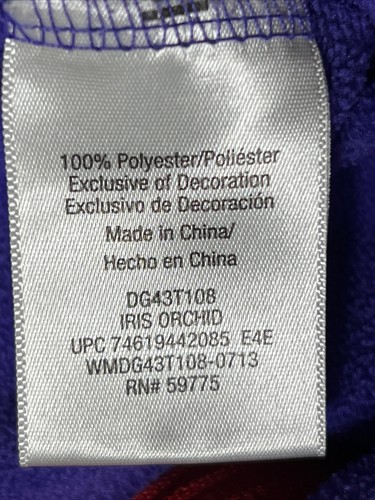 Danskin Now jacket girls youth small 6-6x fill zip Purple Track Kangaroo Pocket - Picture 6 of 12