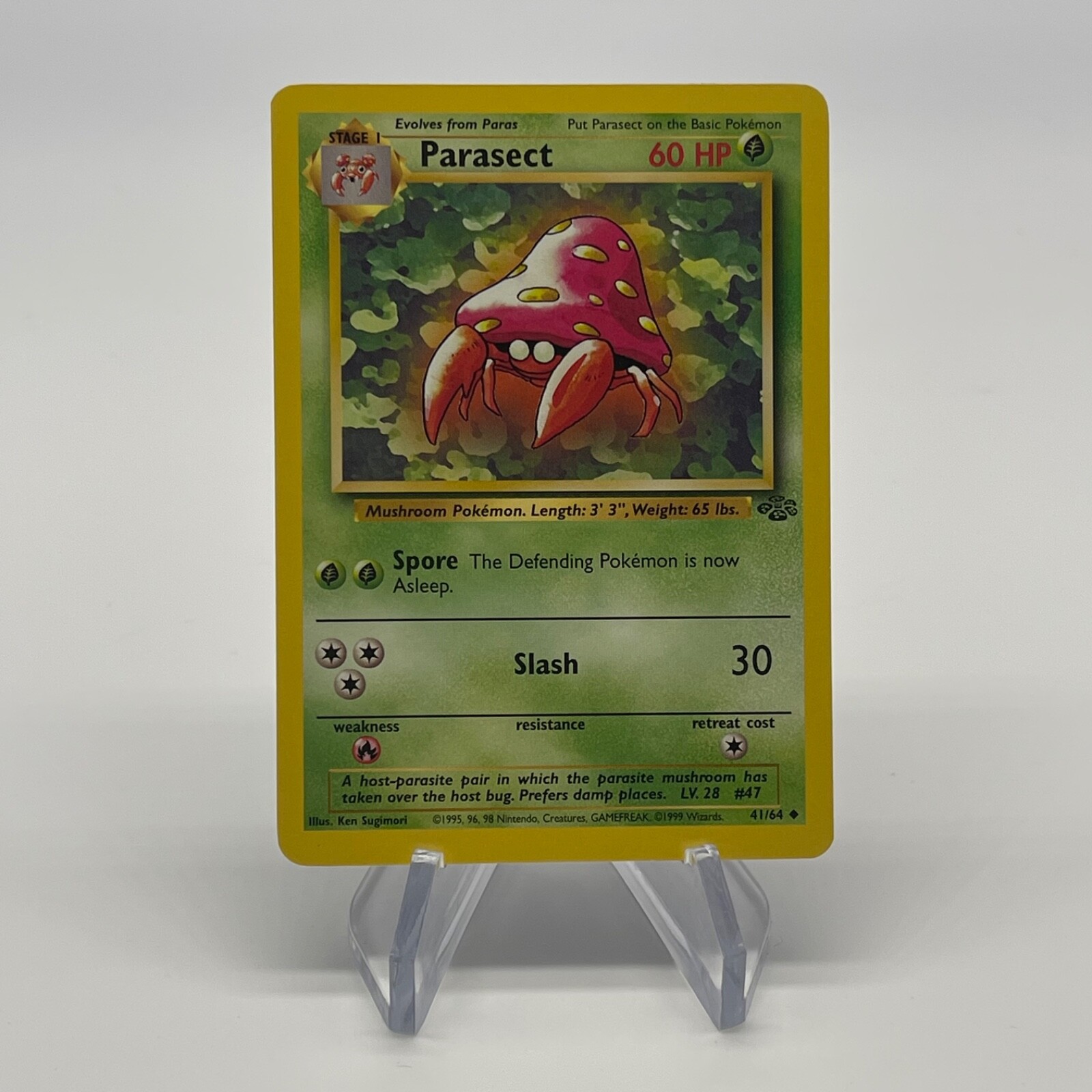 Parasect 41/64  - Uncommon - WoTC Vintage Jungle Set Pokemon Card NM/LP