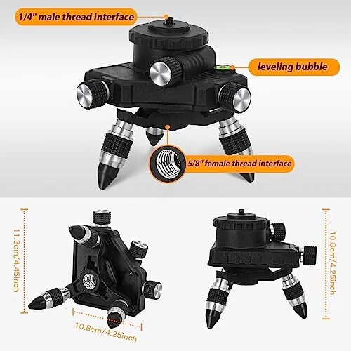 Laser Level Adapter for Laser Level and Tripod Connector, Finely Adjustable