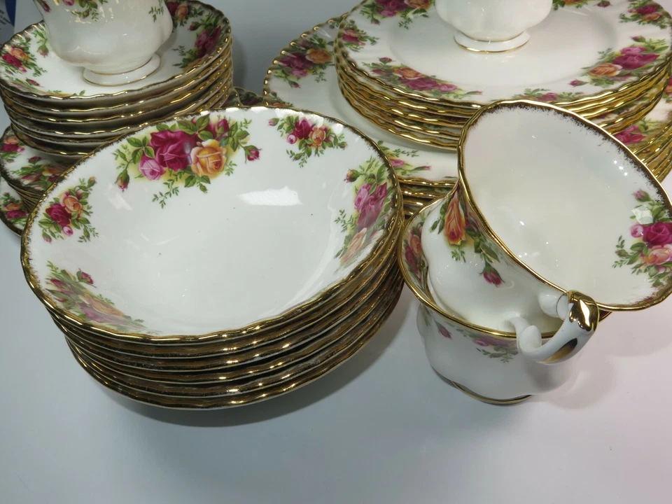 Remplacement Chine & Lin Royal Albert Vieux Pays Roses Sélection Veuillez - Photo 3/4