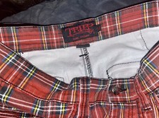 Tripp NYC Pants Womens Red Plaid Zippers Skinny Pants.size 30.