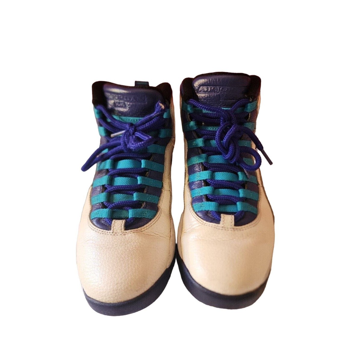 Nike Air Jordan 10 Retro Charlotte Hornets 2016 310805-107 Size 12 Air Jordan 10 Retro Charlotte Hornets Size 9 310805-107 Blue  main image 2