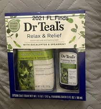Dr Teal  s Relax  Relief With Eucalyptus  Spearmint Epsom Salt Foaming Bath Set