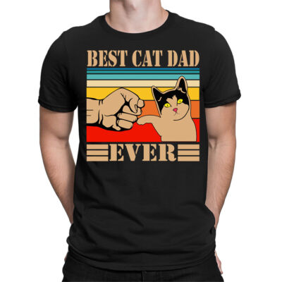 T-Shirt Bester Katzenpapa aller Zeiten Vatertag Fürsorglich Papa Papa Toll Männer Top #FD