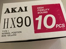 10 Akai Hx-90 Cassette Tapes Made In Japan