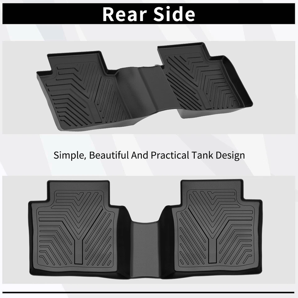 3D Floor Mats for 2014-2020 Chevy Impala All Season TPE 1st + 2nd Row TPE Liners Foto 4 de 4