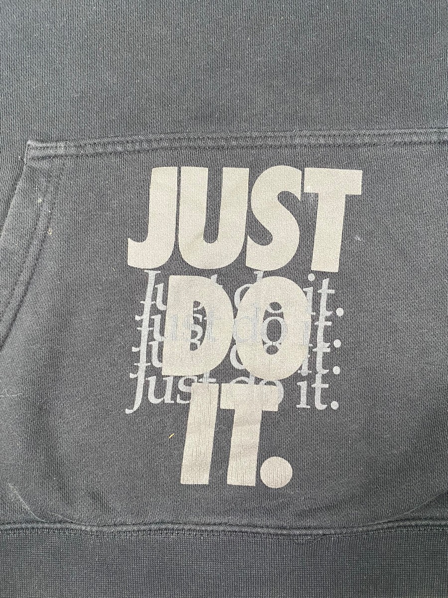 Nike Club Just Do It Print JDI Black Orange Hoodie AV5905 Nike Club Just Do It Print JDI Black Orange Hoodie AV5905