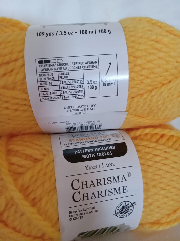 Loops & Threads Charisma Yarn Yellow - 4 Skeins - Image 4 of 4