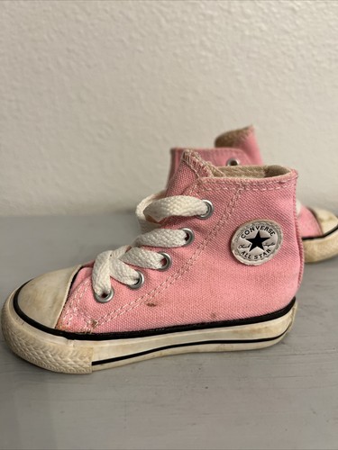 CONVERSE CHUCK TAYLOR ALL STAR PINK SNEAKERS SIZE 4C (PRE-OWNED) CLAY STAINED - Picture 2 of 12