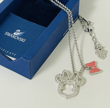 Swarovski Disney Minnie Mouse Crystal Necklace Pendant 872502 Box Certificate