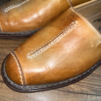 Ciro Schiano Belvedere Exclusively Handmade TAN Leather slip  display picture 3
