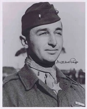 Mitchell Paige Colonel MOH 8x10 signed photo WWII Pacific Theater