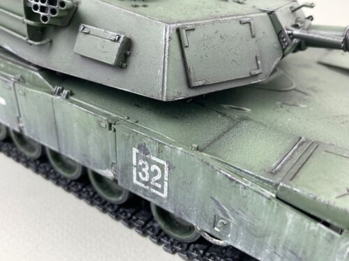 Built 1/35 Scale Hand Painted Model Tank M1A1 Abrams Trumpeter, Ukrainian Army - Picture 4 of 17