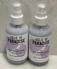 2 Isle Of Paradise Dark Self-Tanning Water Bronzed Glow 6.76 oz