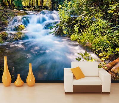 3D River Stones S943 Wallpaper Mural Self-adhesive Removable Sticker Kids Pa