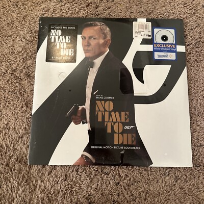 No Time To Die 007 Soundtrack Billie Eilish Walmart White Opaque Vinyl 2 LP New