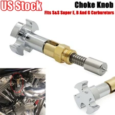 Carb Chrome Enricher Choke Adjustment Knob Fits S&S Super E, B and G Carburetors