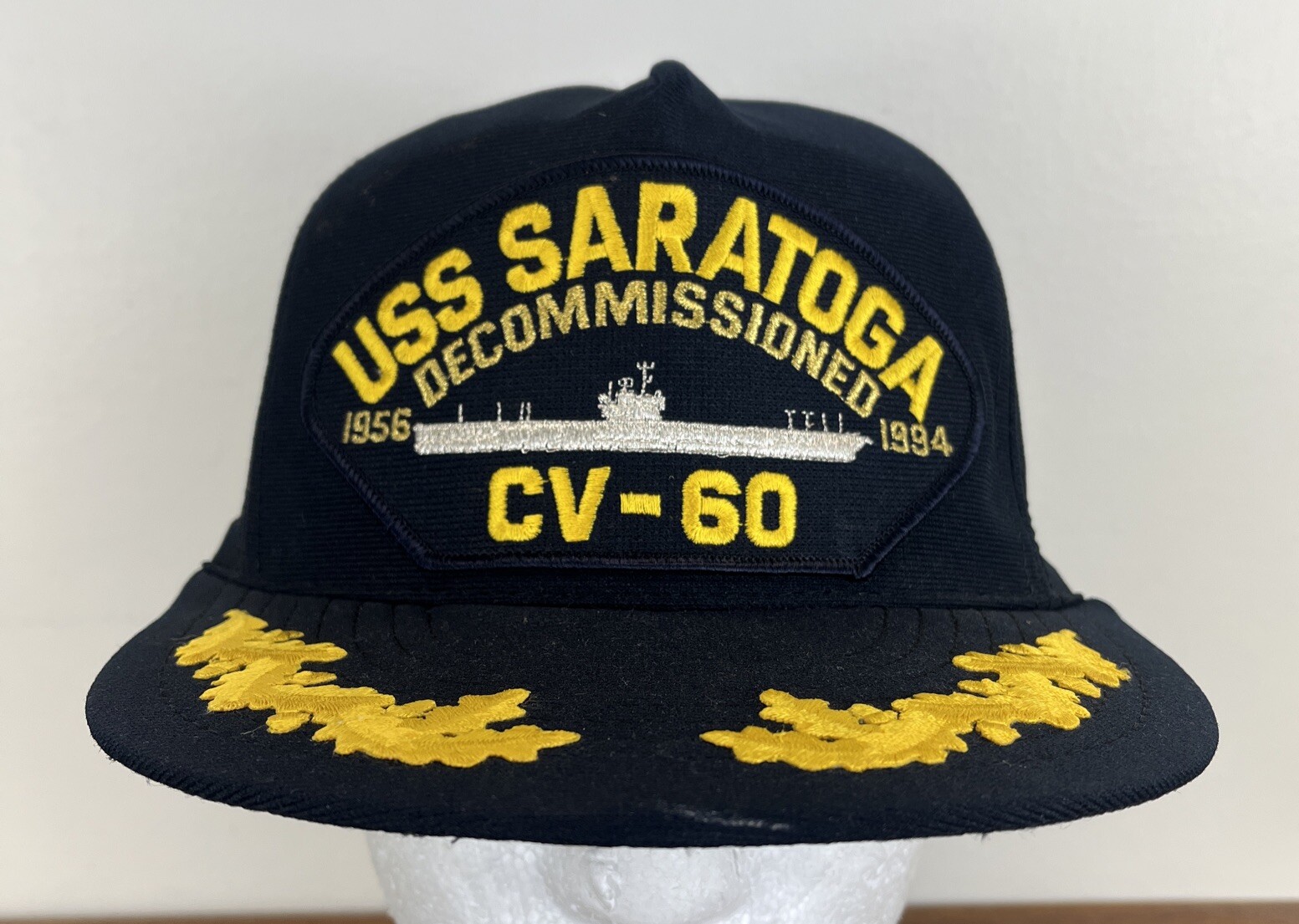 USS Saratoga CV-60 Decommissioned Navy Military Snapback Cap for Vets