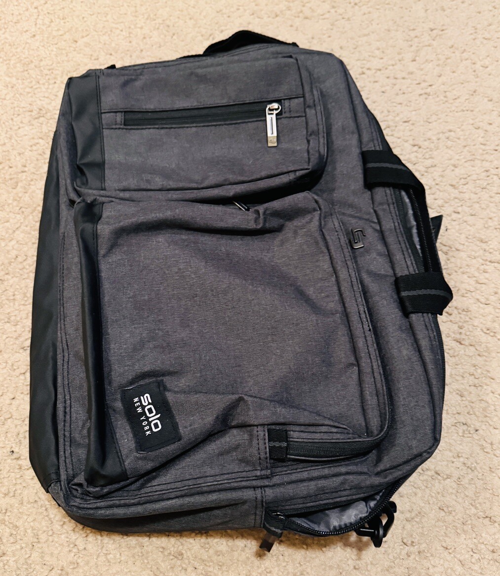 Solo New York Duane 15.6" Hybrid Backpack Briefcase Dark Gray eBay