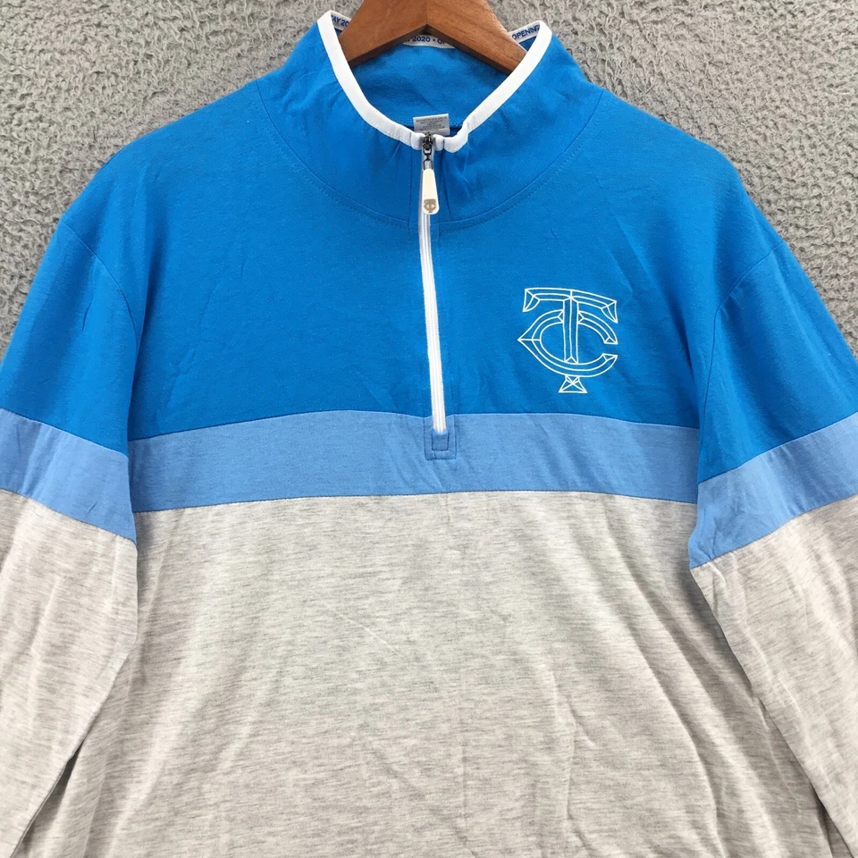 Sudadera Ford Media Cremallera Para Hombre XL Azul Gris Mezcla de Algodón Cuello Simulado Manga Larga Foto 3 de 4