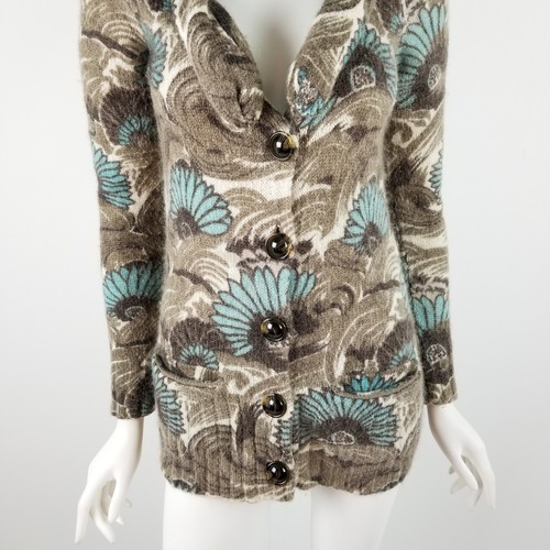 Anthropologie Leifsdottir Cardigan Sweater Womens Size XS Wool Mohair Floral - Picture 3 of 9