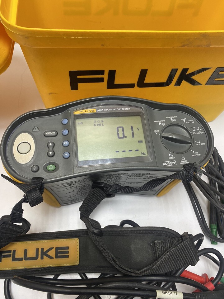 FLUKE MFT 1663 Multifunction Tester with Test Leads and case | eBay