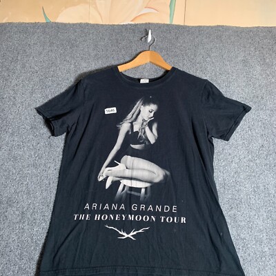 Ariana Grande The Honeymoon Tour Shirt Adult Size Medium Black