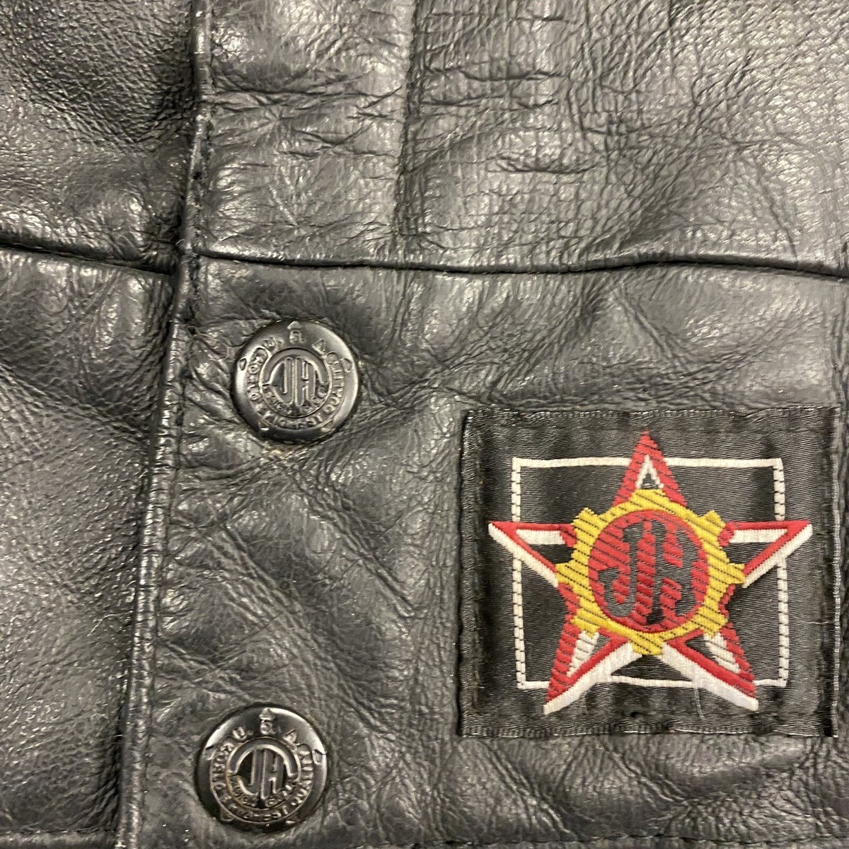 Vintage 90s JH Design MLB Patch Leather Baseball Rare Jacket Vintage 90s JH Design MLB Patch Leather Baseball Rare Jacket