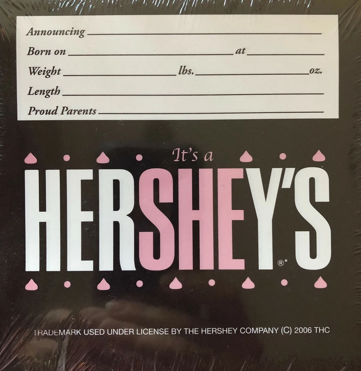 Hershey bar birth announcements sales