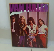 Vintage 1970s VAN HALEN Concert Promo Poster Laminate Board 20x16 Early Eddie!