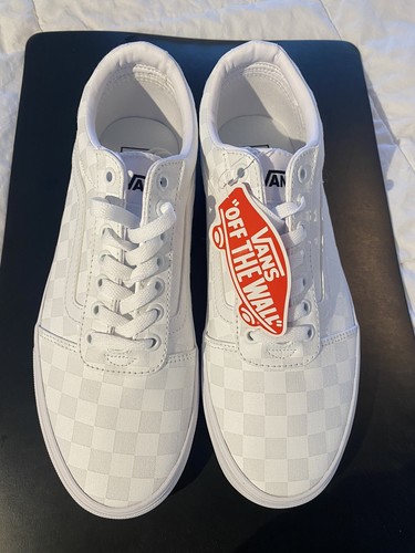 vans ward checkerboard white